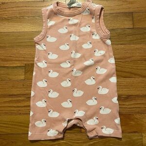 Parade | Pink Swan Organic Tank Romper | 18-24 mo